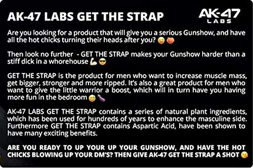 AK-47 Labs GET THE STRAP T-Stack Boost Testo Booster testosterona Bodybuilding - 120 Cápsulas