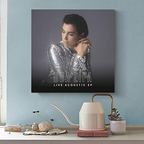 Álbum de la cubierta de Dua Lipa Live Acoustic Album Canvas Poster Decoración de pared Cuadro Cuadro Cuadro Cuadro Cuadro para Sala de estar Dormitorio Decoración Unframe: 30 × 30 cm