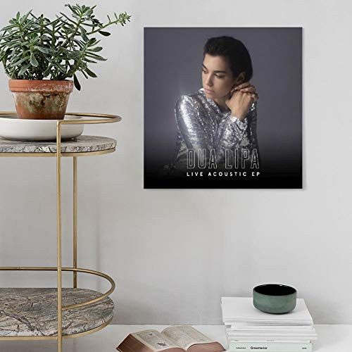 Álbum de la cubierta de Dua Lipa Live Acoustic Album Canvas Poster Decoración de pared Cuadro Cuadro Cuadro Cuadro Cuadro para Sala de estar Dormitorio Decoración Unframe: 30 × 30 cm