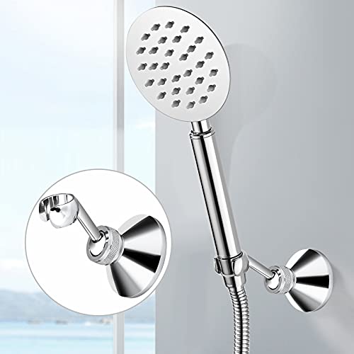 Alcachofa Ducha, YTTX Soporte para Alcachofa de Ducha 1Pcs con Tornillo (un Taladro), Sujetación Firme sin Caerse, Ajustable Resistente al Agua Soporte para Alcachofa de Ducha de Pared para Baño