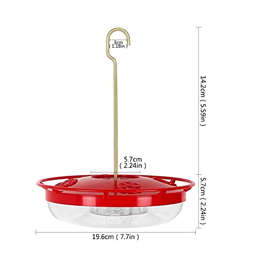 Alimentador de Colibrí, Colibrí Alimentador Alimentador de Pájaros de Plástico Alimentador de Colibrí Colgante con 4 Puertos de Alimentación de Aves para Exteriores