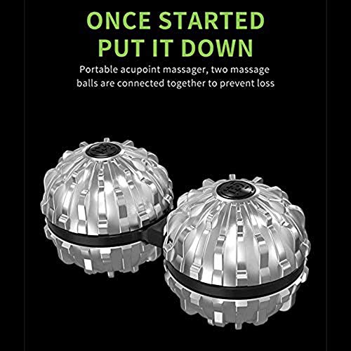 All-Purpose Giratorio masajeador giroscópico, Doble Bola Palma Cervical Masaje de piernas giroscopio, Anti estrés Masaje Hombro portátil descompresión Juguete,B