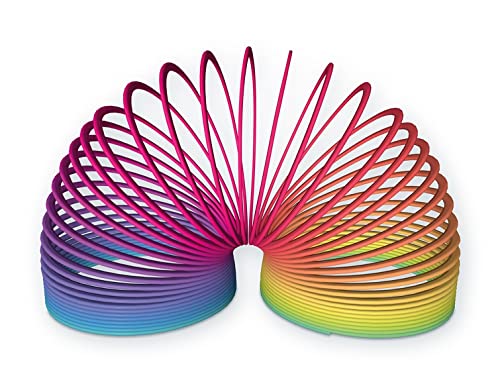 alldoro-Flexi Rainbow Spring Espiral, diámetro Aprox. Alfombra de 7,4 cm para escaleras en Colores del Arco Iris, con Plumas mágicas, para niños a Partir de 3 años, Arcoiris (Manfred Roser 60336)