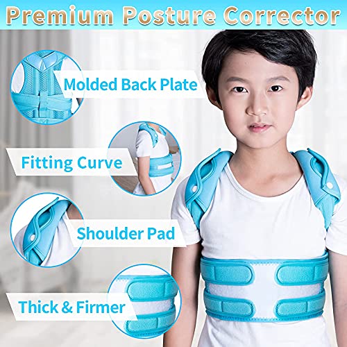 ALLWIN Corrector De Postura, Corrección Espalda Ajustable para Prevenir Niños, Espalda Jorobada, Hombro, Cintura Lumbar, Cinturón Soporte para Adolescentes, Corrección Lesiones Óseas,L