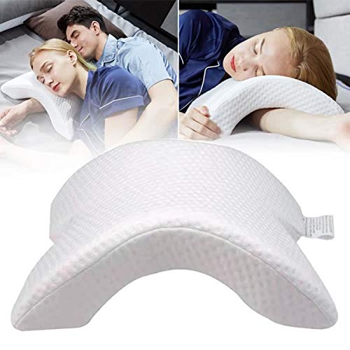 Almohada cervical en forma de U / almohadas de espuma viscoelástica / almohada de reposo de brazos de dormir laterales, antimanos entumecimiento y antironquidos, pareja de abrazadera/almohada de sueño