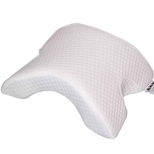 Almohada cervical en forma de U / almohadas de espuma viscoelástica / almohada de reposo de brazos de dormir laterales, antimanos entumecimiento y antironquidos, pareja de abrazadera/almohada de sueño