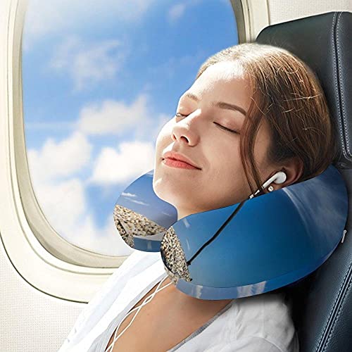 Almohada Cervical Viaje, U Shape Cojin Cuello Viscoelastica, Almohada Antironquidos, Almohada Ortopédic, para el Aeroplano, el hogar, el Oficina (Molino)