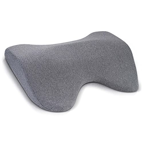 Almohada Lumbar ergonómica - Cómoda Almohada de Espuma con Memoria, dureza Media, Funda Oeko-Tex - Soporte Lumbar, cojin Lumbar Cama y sofá, Almohada Espalda, Almohada Embarazada, Gris - DYNMC YOU