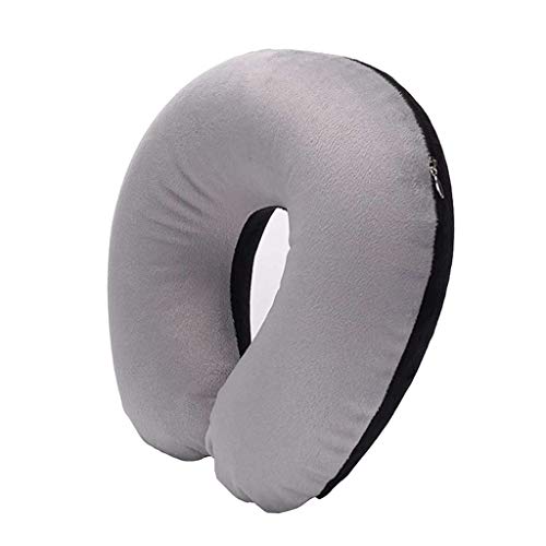 Almohada para el cuello para viajar, almohada clás Almohadas de Viaje Almohada inflable Almohada de viaje T-Aviones almohada de PVC almohada cama felpa corta Tela Cuello aliviar la fatiga Maneras de a