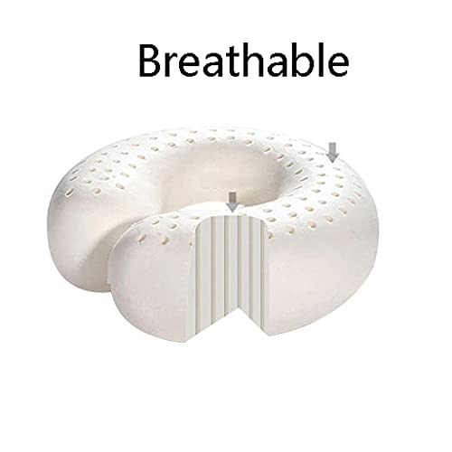 Almohada para el cuello para viajar el soporte de cuello clásico Pil Latex natural en forma de U Cuello de la almohada de la almohada para el estudiante Office Siesta Siesta Cuello Hombro Almohada Avi