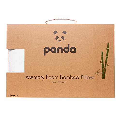 Almohada viscoelastica de Panda con memoria inteligente hecha de Bambú (memory foam), anti-alérgica, antibacteriana, anti-insomnica, 10 años de garantia.