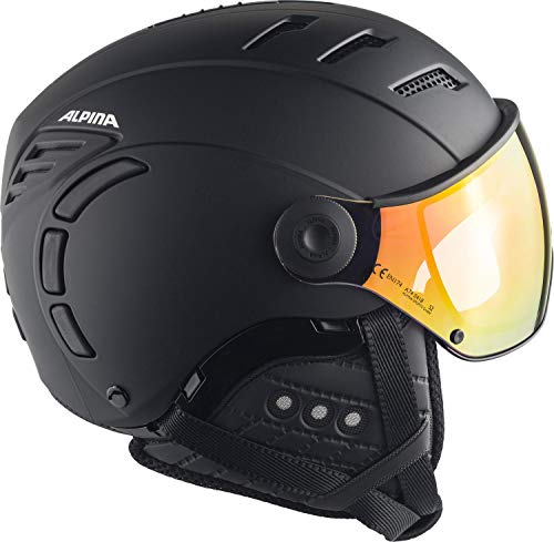 ALPINA Jump 2.0 QVM Casco de esquí, Unisex-Adult, Black Matt, 59-61 cm