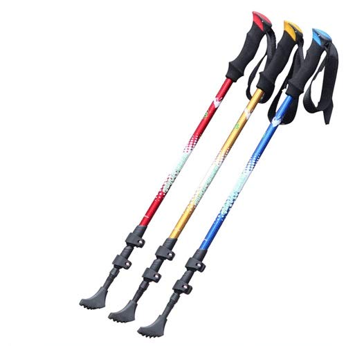 Alpinismo para caminar Aleación de aluminio Trekking Pole Sistema de bloqueo rápido y a prueba de golpes Palo de escalada Palo telescópico Ultraligero para andar en carretera para hombres y mujeres EV