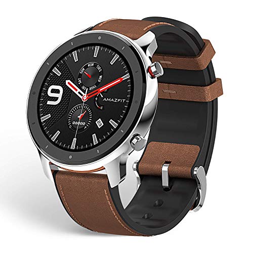 Amazfit GTR 47mm Reloj Inteligente Smartwatch Deportivo AMOLED de 1.39" GPS + GLONASS integrado Frecuencia cardíaca Continua de 24 Horas Larga duración de batería 12 Deportes Diferentes - Acero