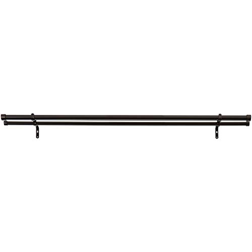 Amazon Basics Barra de la cortina, doble - 72 - 144", Bronce