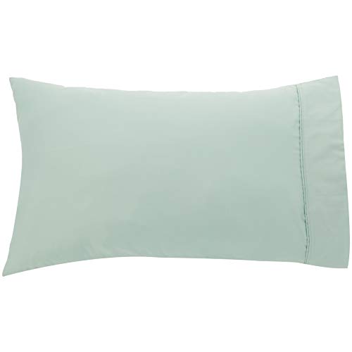 Amazon Basics - Set de 2 fundas de almohada de 400 hilos, 50 x 80 cm - Verde