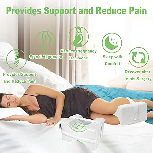 Amazon Brand - Umi Almohada de Rodilla, Almohada Piernas para Dormir, Almohada de Apoyo para la Rodilla, Ideal para Ciática, Articulaciones, Alivio de Dolores de Embarazo y Dormir de Lado