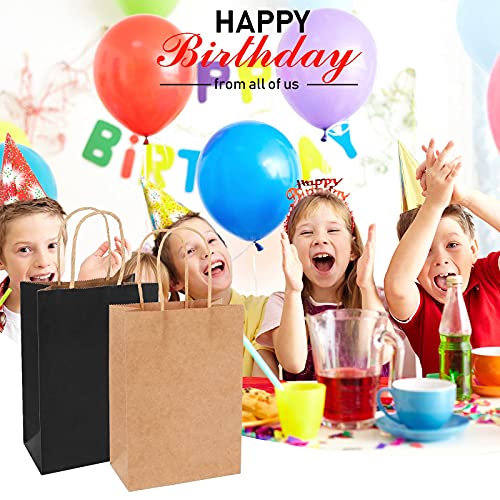 AN HUI MING 18 Bolsas de Papel Kraft,Bolsas de Papel con Asas,Bolsas de Regalo Grandes,Bolsas de Papel Marrón,Bolsa Papel para Regalos de Fiesta(23 * 12 * 30 cm)