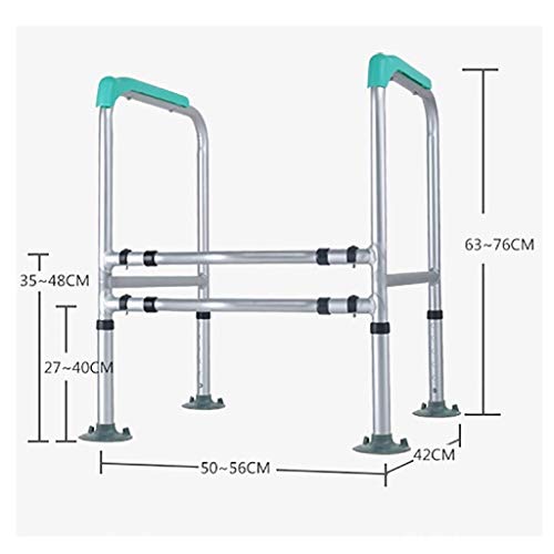 Andador para Ancianos Walker, Baranda universal for inodoro Marco de equilibrio de seguridad Marco de seguridad de aluminio Manija Altura y ancho Barra de agarre ajustable for riel de inodoro