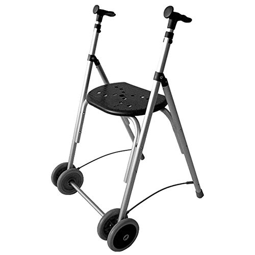 Andador Rollator | De aluminio | Plegable | Regulable en altura | Color negro