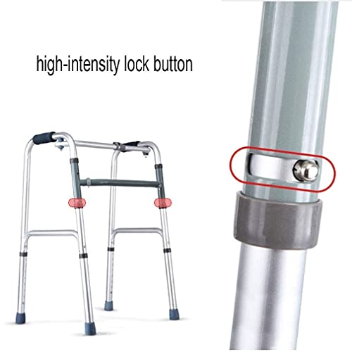 Andadores para personas mayores Silla de ducha plegable, Andador geriátrico para ancianos - Bastidor para caminar con ayuda de movilidad de altura ajustable, Muleta con andador con asiento acolch