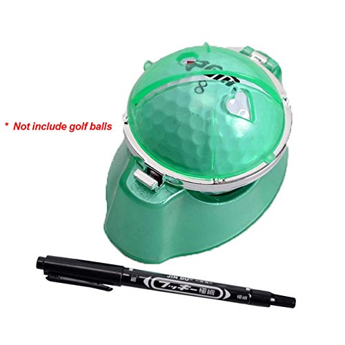 aniceday Herramienta de Alineación de la Pelota de Golf, Conveniente, Clip de Marcador de Bola, Durable, Rotuladores de Bola de Golf, Herramientas de Dibujo de Líneas de Bolas, con Bolígrafo