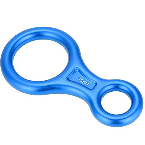 Anillo de Escalada 8, irrompible Usable Fiable 35KN Figura de Trabajo Pesado Anillo de Descenso de Cuerda de 8 Palabras Equipo de Escalada en Roca para Sistema de rápel Que