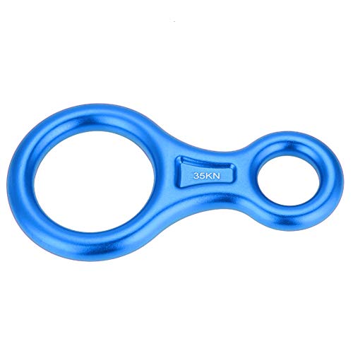 Anillo de Escalada 8, irrompible Usable Fiable 35KN Figura de Trabajo Pesado Anillo de Descenso de Cuerda de 8 Palabras Equipo de Escalada en Roca para Sistema de rápel Que