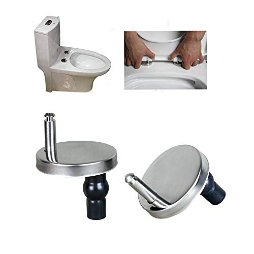 Anyasen bisagras tapa wc Bisagras de asiento Piezas de inodoro Asientos de Inodoro Bisagra Tuercas de Montaje de Bisagra amortiguada de Inodoro con tornillos Accesorios desmontables(2 piezas)