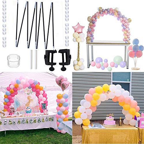 Anyingkaikit Kit de Arco de Globo, Balloon Stand,Arco para Globos de Fiesta,Arco Globos Cumpleaños,Arco Globos Soporte,Arco de Globos,Kit de Arco Redondo Material ecológico,reutilizable.