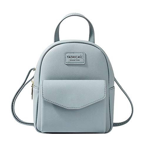 Aomiduo Mini Mochila Mujer, Bolso de Hombro Pequeño Monedero de Viaje Monedero, Azul