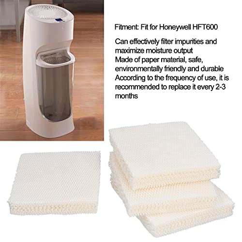 Aoutecen Accesorios de Humidificador 4 Piezas de Filtro de Humidificador de Aire Filtro de Humidificador de Papel de Repuesto Compatible con Honeywell HFT600