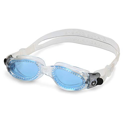 Aqua Sphere Kaiman Compact Gafas de natación, Unisex, Trasparente/Lenti BLU, Talla única