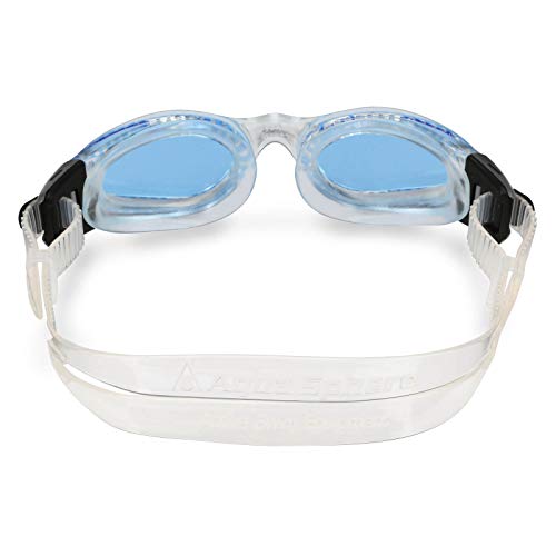 Aqua Sphere Kaiman Compact Gafas de natación, Unisex, Trasparente/Lenti BLU, Talla única