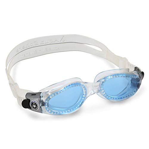 Aqua Sphere Kaiman Compact Gafas de natación, Unisex, Trasparente/Lenti BLU, Talla única