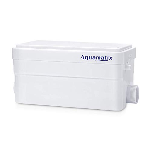 Aquamatix Duscha Triturador sanitario Equipo elevador aguas residuales para ducha, lavabo, bidé Súper silencioso bomba pequeña 250W