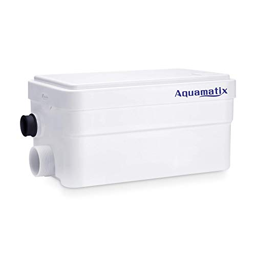 Aquamatix Duscha Triturador sanitario Equipo elevador aguas residuales para ducha, lavabo, bidé Súper silencioso bomba pequeña 250W