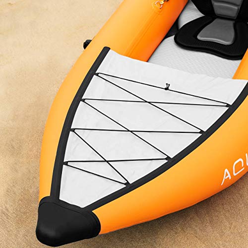 AQUATEC Kayak | Kayak Hinchable de 1 y 2 Plazas | Kayaks Hinchables de Paseo y Pesca para Hombres, Mujeres y Niños | con Bolsa de Transporte y Remos Incluidos | (1 Plaza, Hudson (Intermedio))