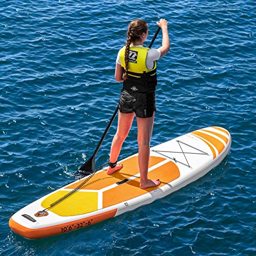 AQUATEC Tablas de Paddle Surf Hinchables | Remo Ajustable | Mochila PVC | Inflador | Tabla de Travesía Sup (Lucia, 3,5m + Silla)