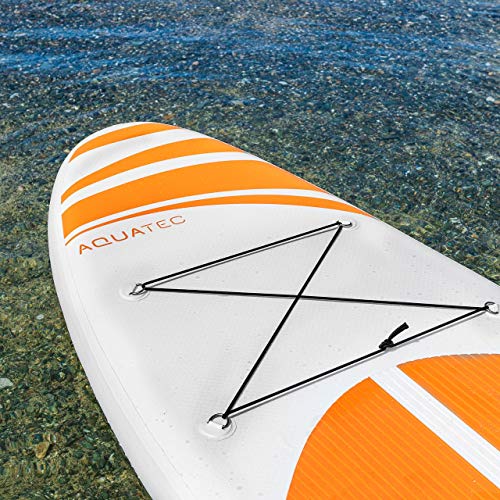 AQUATEC Tablas de Paddle Surf Hinchables | Remo Ajustable | Mochila PVC | Inflador | Tabla de Travesía Sup (Lucia, 3,5m + Silla)