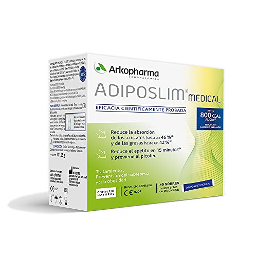 Arkopharma Adiposlim Medical 45 Sobres| Prevención del Sobrepeso |Reduce el Apetito | Saciante | + Asesoramiento Nutricional | Complemento Alimenticio