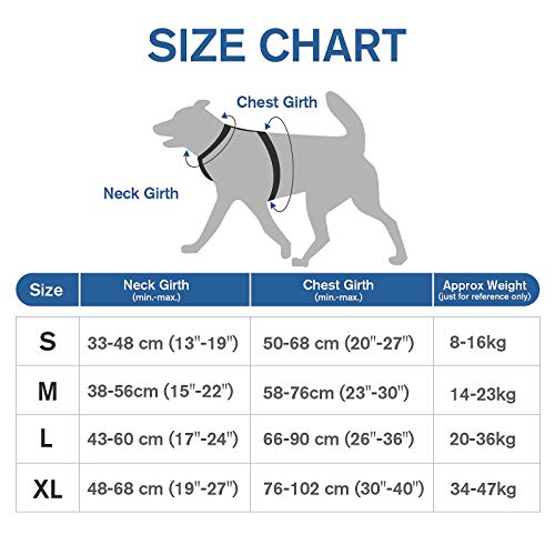 Arnés Antitirones de Perro Pequeño Mediano Grande Arnes Pecho Perros con Control de Manija y con Lineas Reflectantes, Ajustable Cómodo Acolchado Arnes Chaleco Perro para Adiesreamiento(Azul,S)