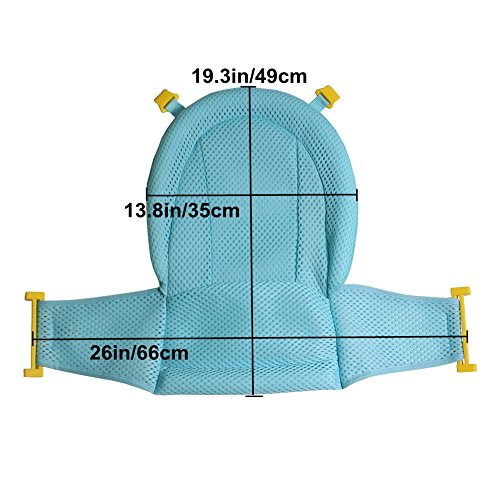 Asiento de apoyo Autbye, para bañera de bebé, malla de ducha para bañera de recién nacido, antideslizante ajustable y cómodo para bebés de 0 a 3 años verde verde