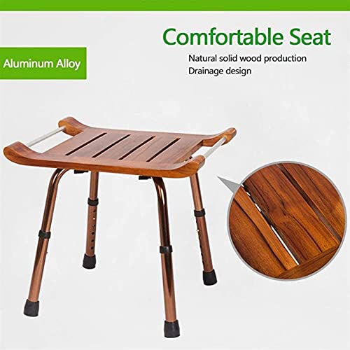 Asiento de baño, taburete de baño Asiento de ducha de madera para baño, ducha de spa, banco de baño, taburete con pies antideslizantes, taburete de ducha para ancianos, discapacitados, discapacit