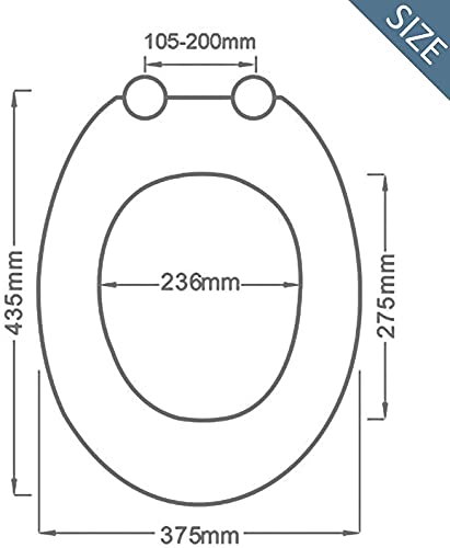 Asiento de inodoro con dispositivo automático de descenso automático, tapa de inodoro de alta calidad negra con dispositivo automático de descenso, núcleo de madera de densidad media