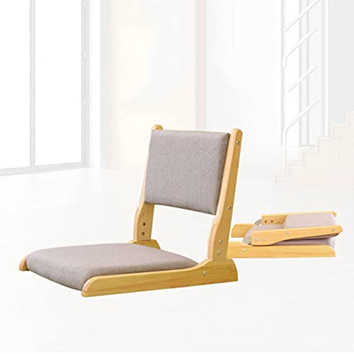 Asiento Plegable Zaisu Silla Acolchad De Suelo,Soporte Para La Espalda Silla Acolchad De Suelo Silla Sin Patas Japonés Ideal Para Juegos De Lectura, Sala De Estar, Meditación, Balcón Japonés-A