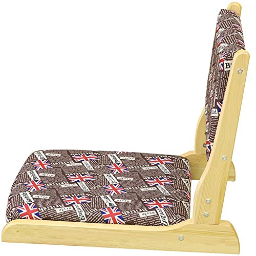 Asiento Plegable Zaisu Silla Acolchad De Suelo,Soporte Para La Espalda Silla Acolchad De Suelo Silla Sin Patas Japonés Ideal Para Juegos De Lectura, Sala De Estar, Meditación, Balcón Japonés-A