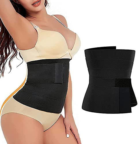 ASKSA Tiktok - Banda abdominal para mujer, para después del parto, Negro-4 m., Talla única