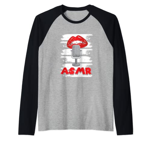 ASMR Respuesta Sensorial Meridiana Autónoma Streaming Camiseta Manga Raglan