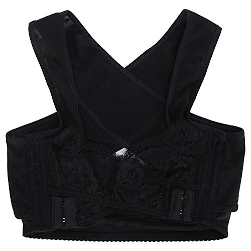 ASOMIChest Brace Up Women Breast Support Sujetador negro Fajas Chaleco Prevenir el cinturón jorobado(L)